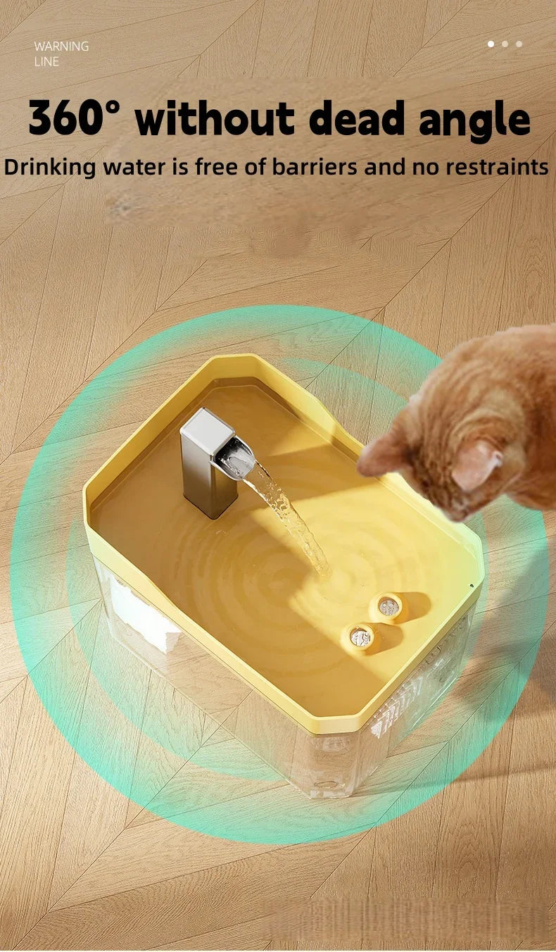 Automatic 1.5 L USB Pet Water Fountain for Cats and Small Dogs – Filtered, Silent
