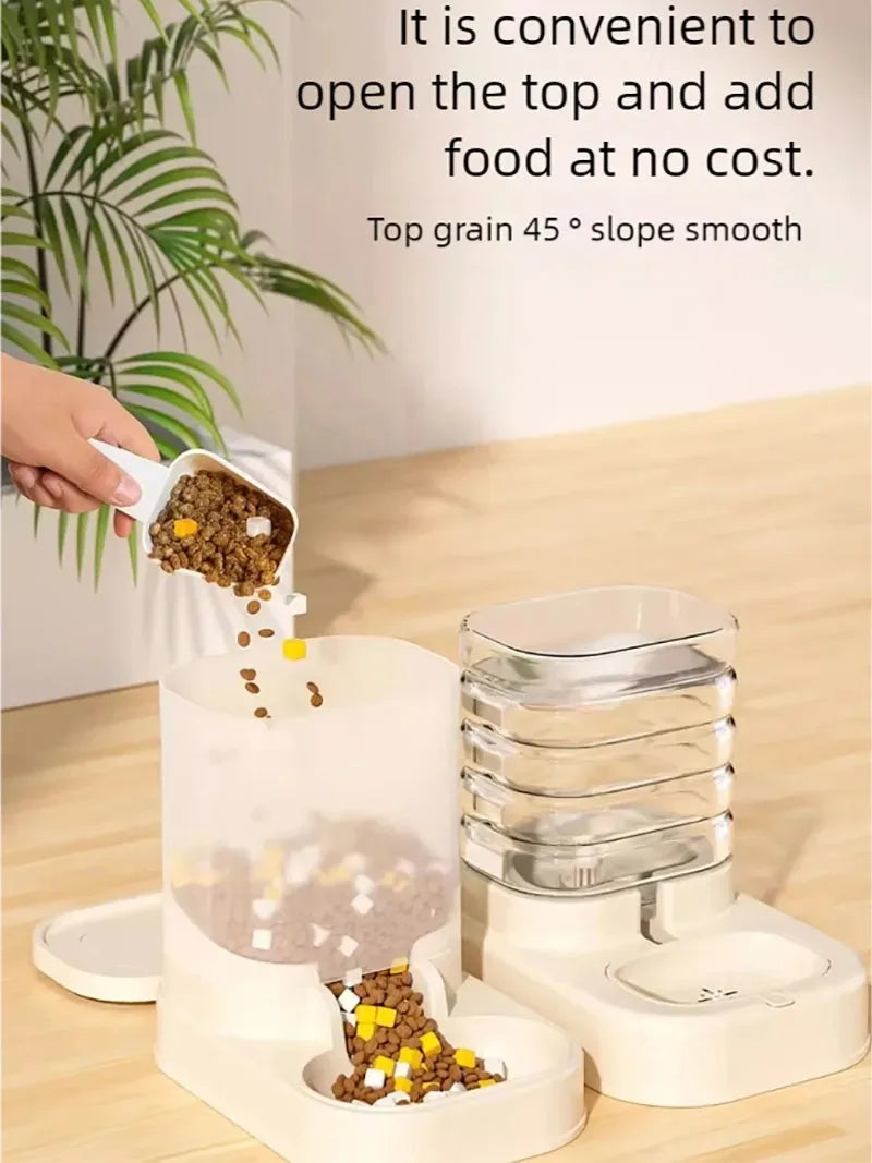 Gravity Pet Feeder and Water Dispenser Set Automatic Dog Feeder and Dog Water Dispenser for Dogs, Cats, Pets, Animals, Large Capaci