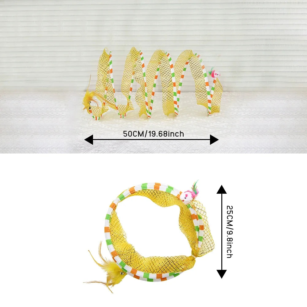 Cat Tunnel Cat Teaser Cat S Tunnel Foldable Cat Tunnel Self Hi Cat Toy with Fake Mouse for Indoor Pet Supplies