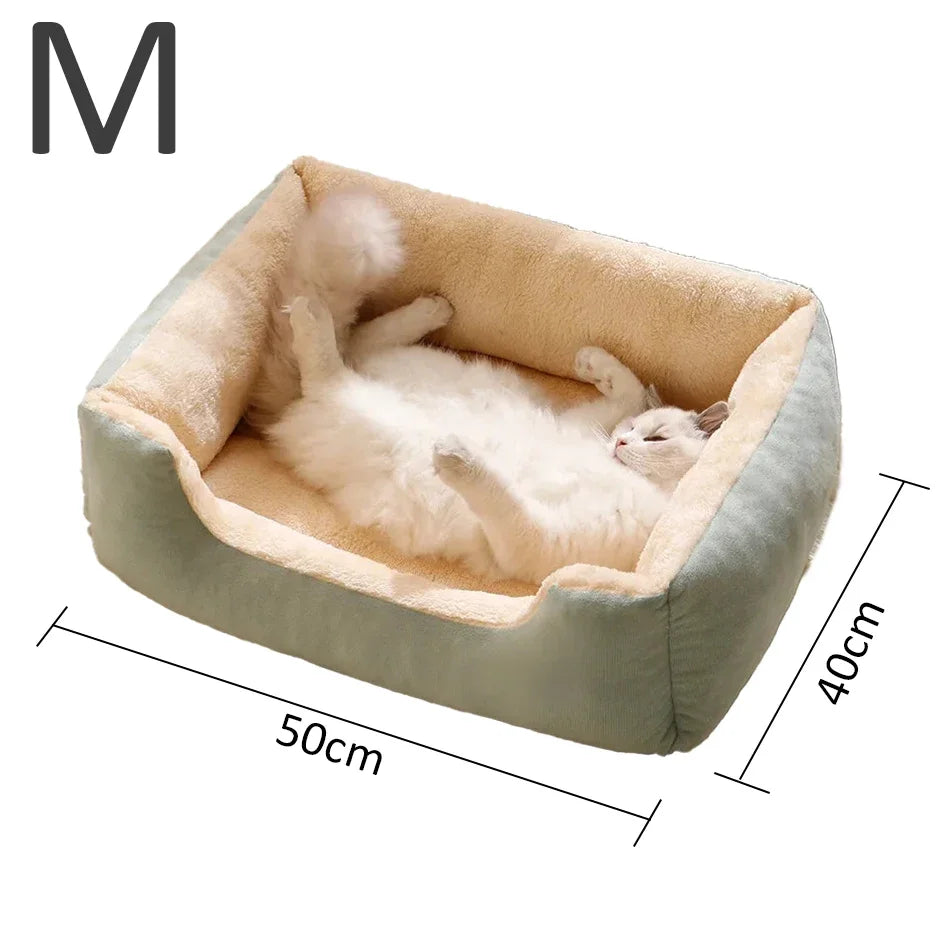 Lit panier maison douillet pour chat et chien — coussin confortable toutes tailles