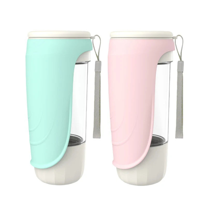 Gourde 2 en 1 portable pour chien avec bol pliable — petits et grands chiens