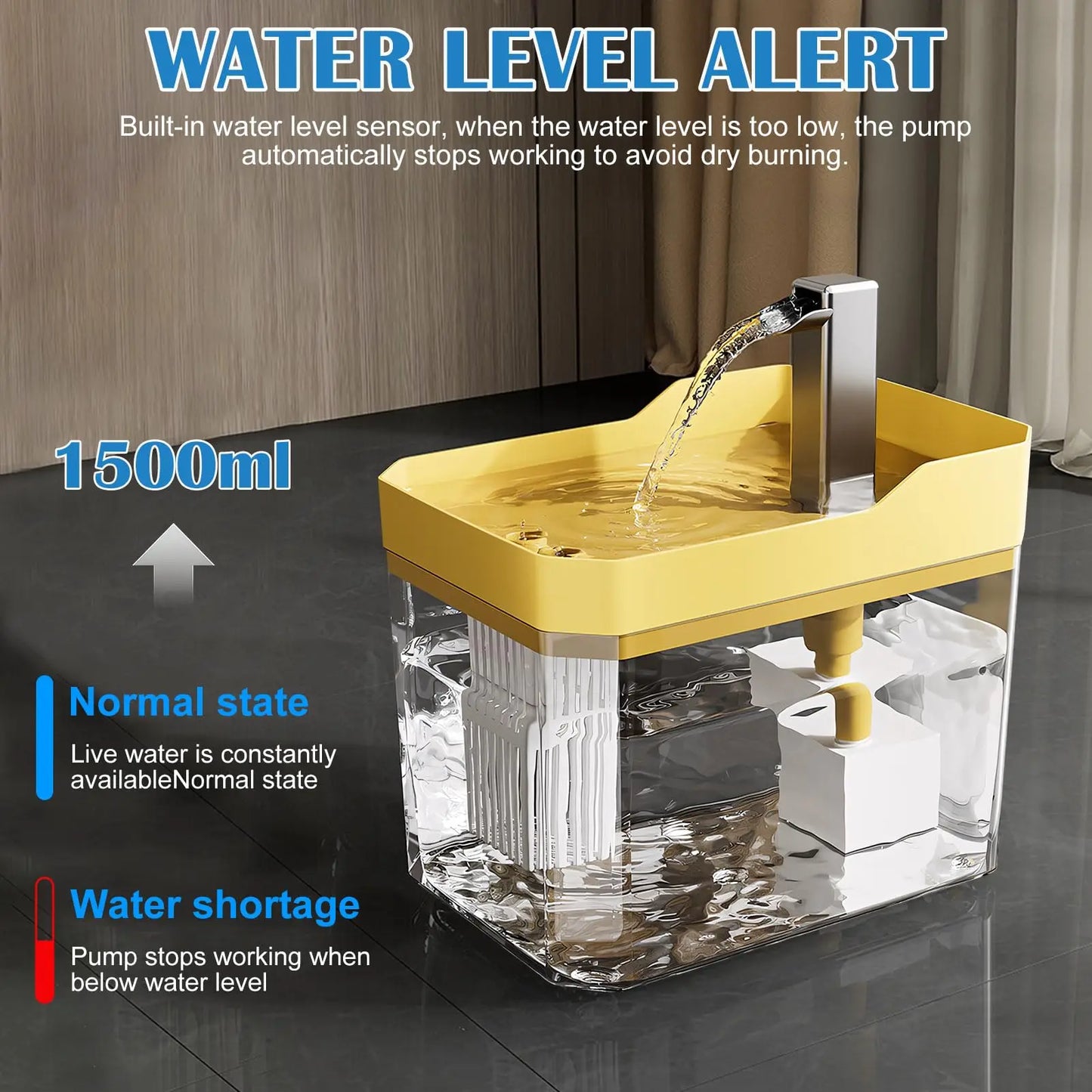 Fontaine à eau automatique USB pour chat et petit animal – Filtre, circulation continue