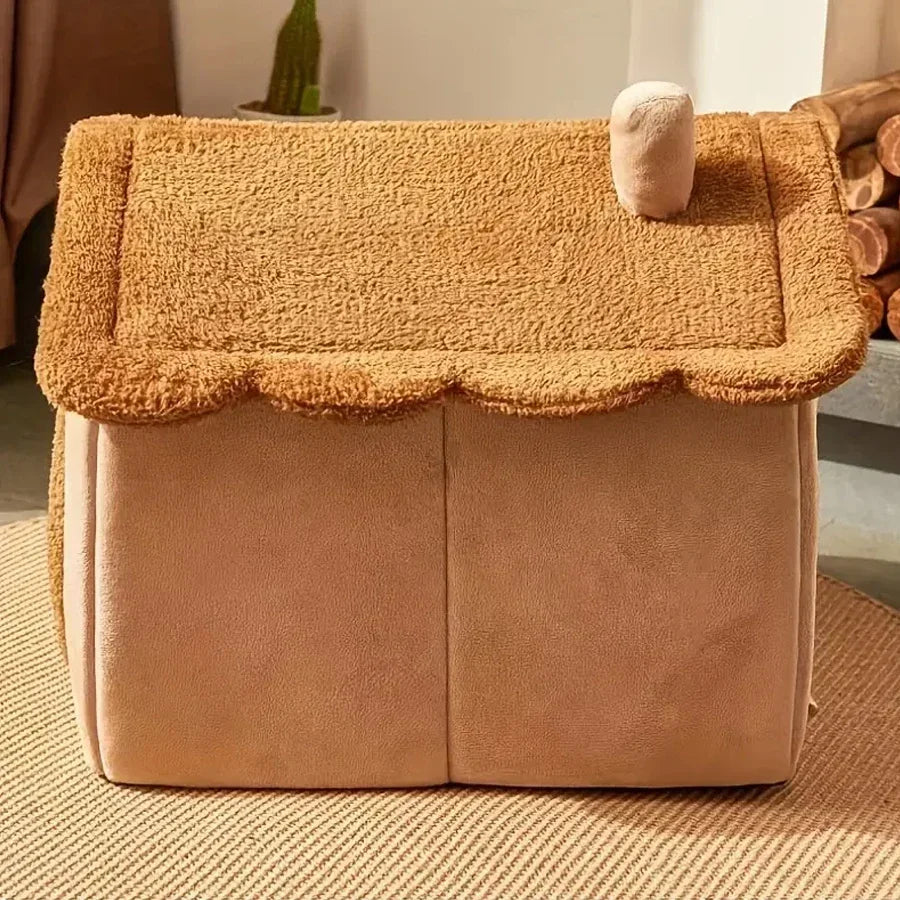 New Foldable Pet House Removable Washable Cat House Puppy Cave Sofa Pet Bed House for Extra Small Dogs and Small and Medium Cats