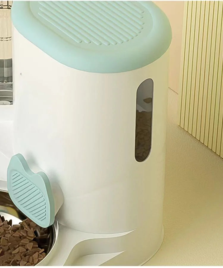 Bol distributeur automatique intégré nourriture et eau pour chats et chiens