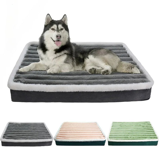 Lit matelas doux pour chien et chat avec housse lavable et base antidérapante — mousse mémoire
